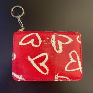 NWOT Kate Spade Small Keychain Lipstick Heart Wallet
